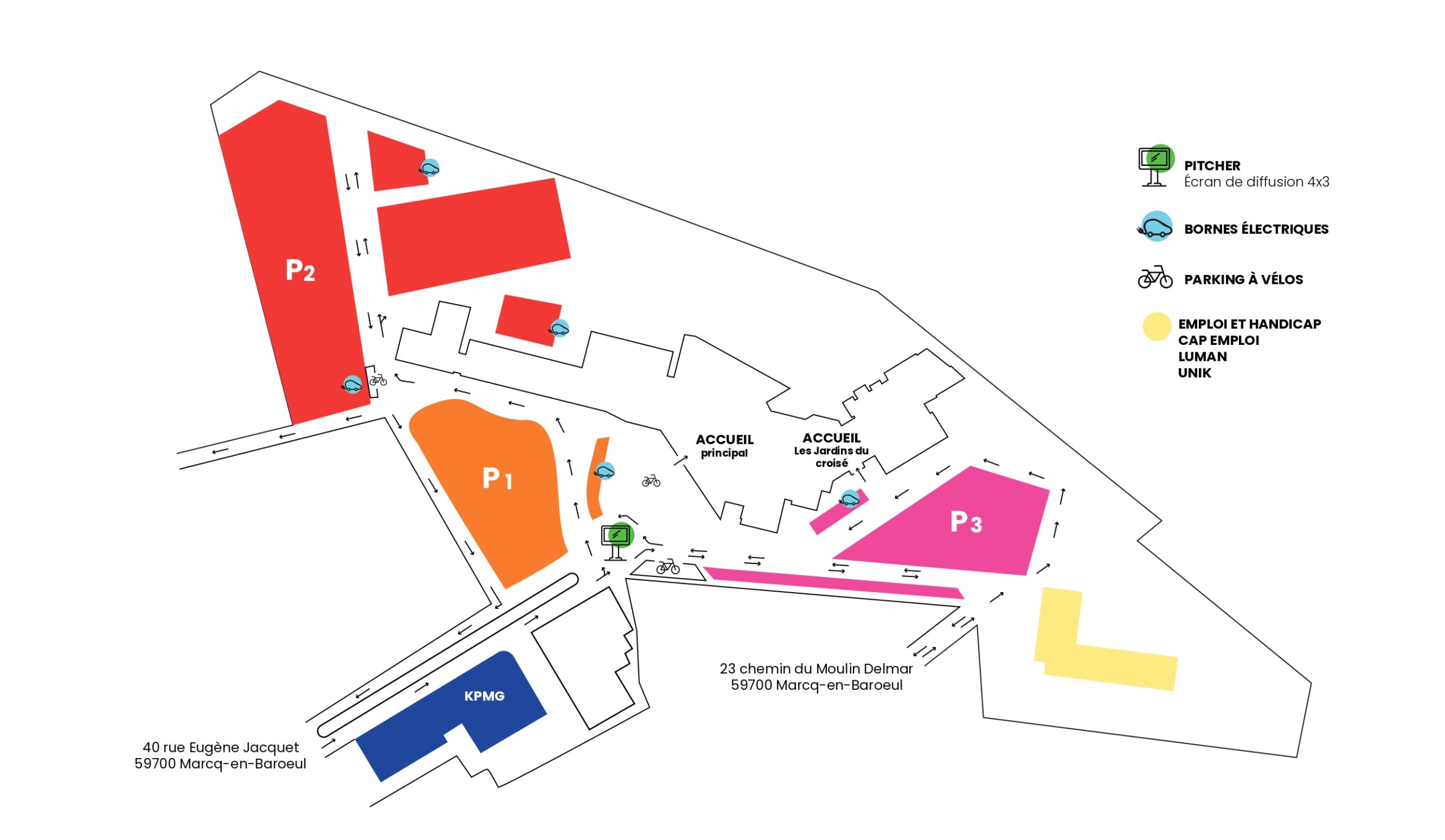 plan d'accès à la Cité des échanges